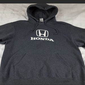 Jerzees Mens Pullover Honda Hoodie Gray Large